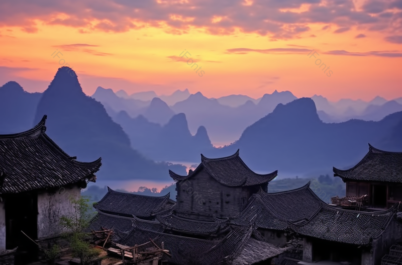 远景农村房屋实拍摄影图,高清,摄影图,摄影图片,图片大全,摄影图免费下载